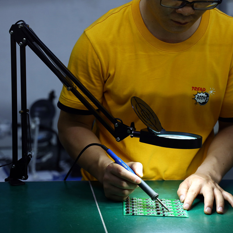 PDOK美式支架夹子带灯放大镜10倍维修微雕篆刻阅读缝补灯PD43598详情4