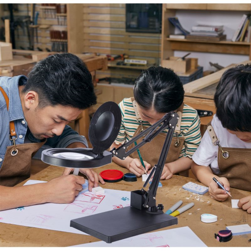 PDOK desktop magnifying glass with light 10X lens high-brightness LED light mobile phone repair product inspection PD178 pic 2