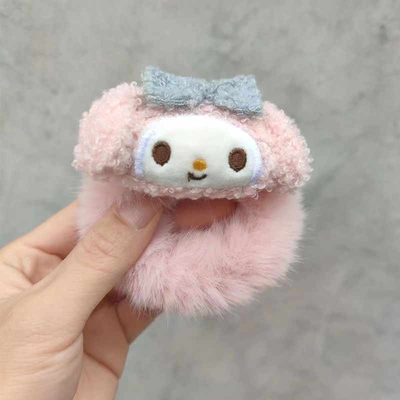 Winter Ins Candy Scrunchie Head Rope Girl High Ponytail Sweet Plush Specification drawing