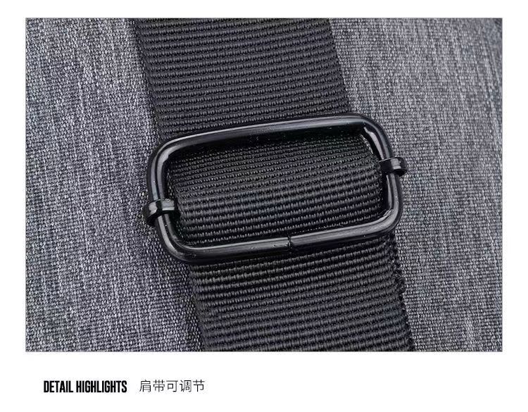 韩版大容量牛津布男士胸包2021新款防水耐磨背包多功能单肩斜挎包详情28