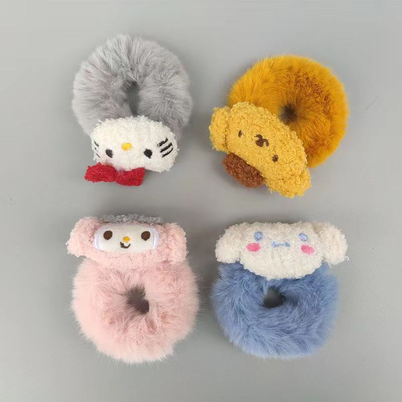 Winter Ins Candy Scrunchie Head Rope Girl High Ponytail Sweet Plush Item Picture