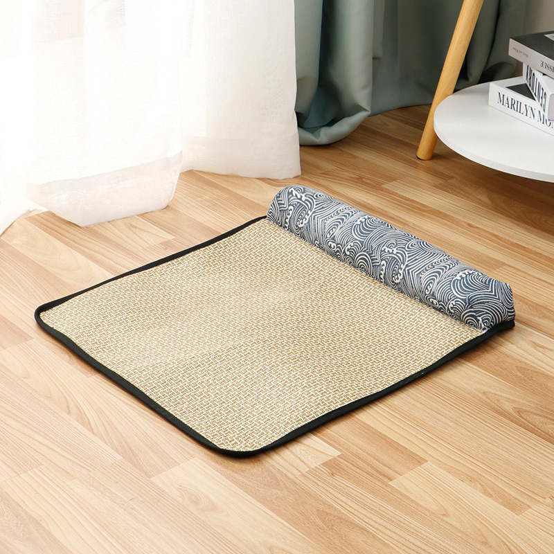 New cotton and linen simple mat for pets, suitable for all seasons, cat mat for comfortable sleep, cute dog and cat bed Specification image