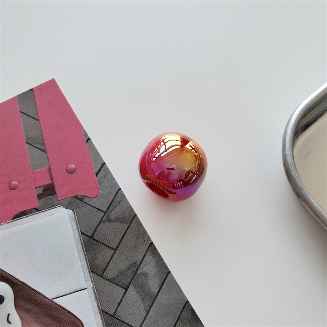 亚克力七彩贝壳大孔圆珠散珠手工串珠DIY抖音爆款手机链饰品配件详情9