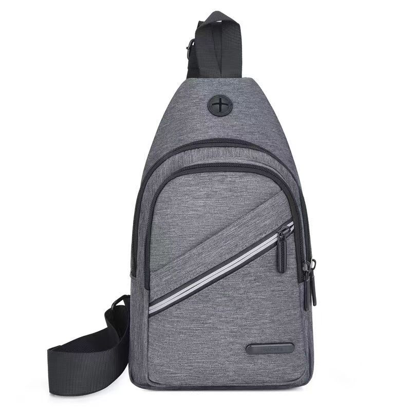 Korean Version Of Large Capacity Oxford Cloth Men's Chest Bag 2021 New Waterproof Wear-Resistant Backpack Multi-Functional Cross-Body Bag
