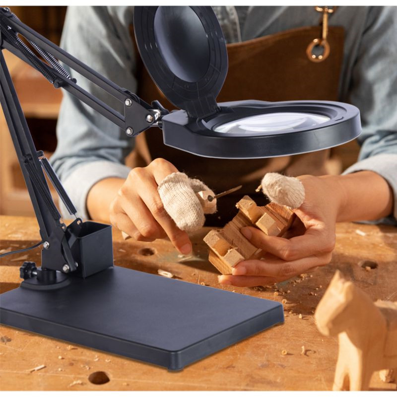 PDOK desktop magnifying glass with light 10X lens high-brightness LED light mobile phone repair product inspection PD178 pic 3