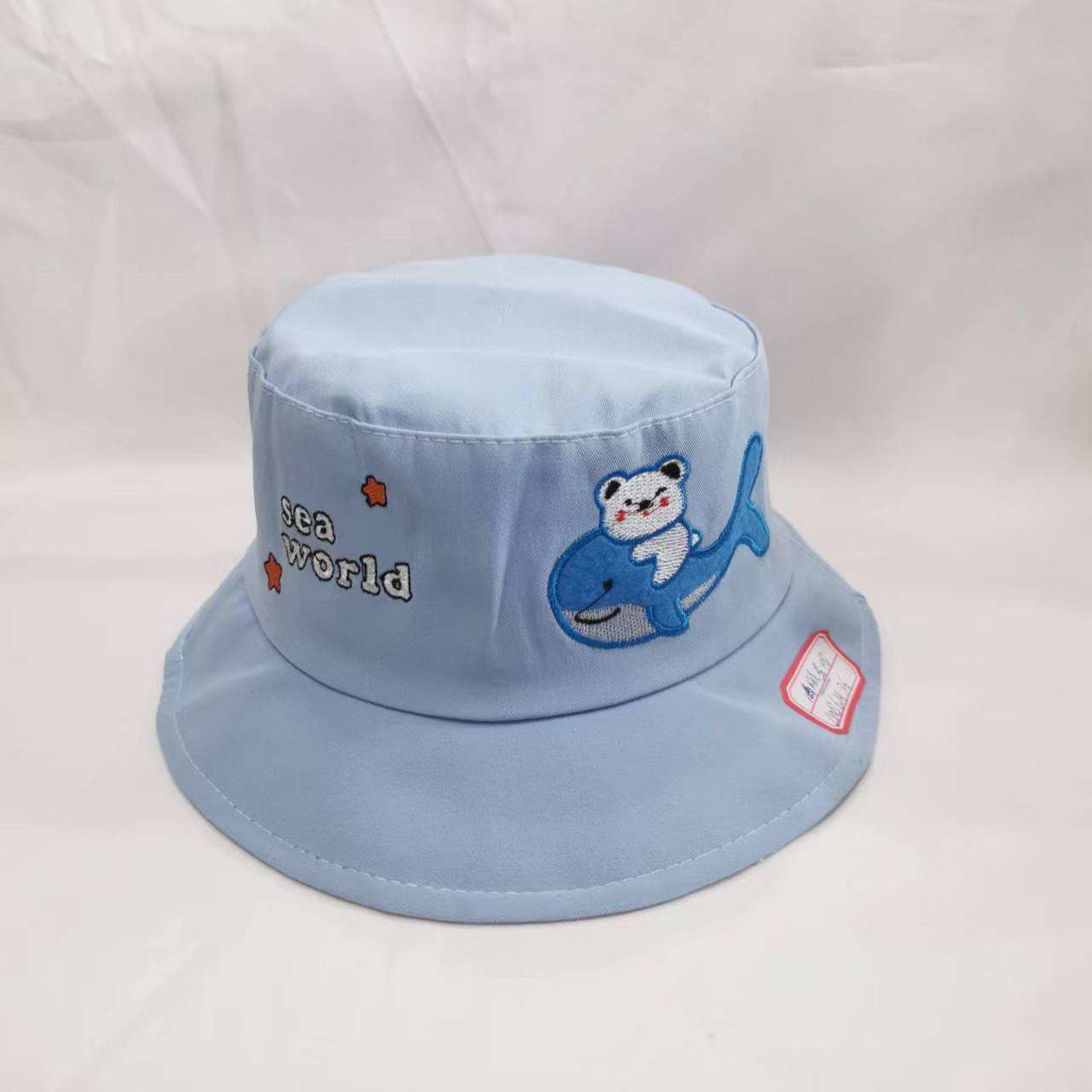 Evelyn Hat Line Children's Dolphin Embroidered Fisherman Hat Visor Hat Sun Hat