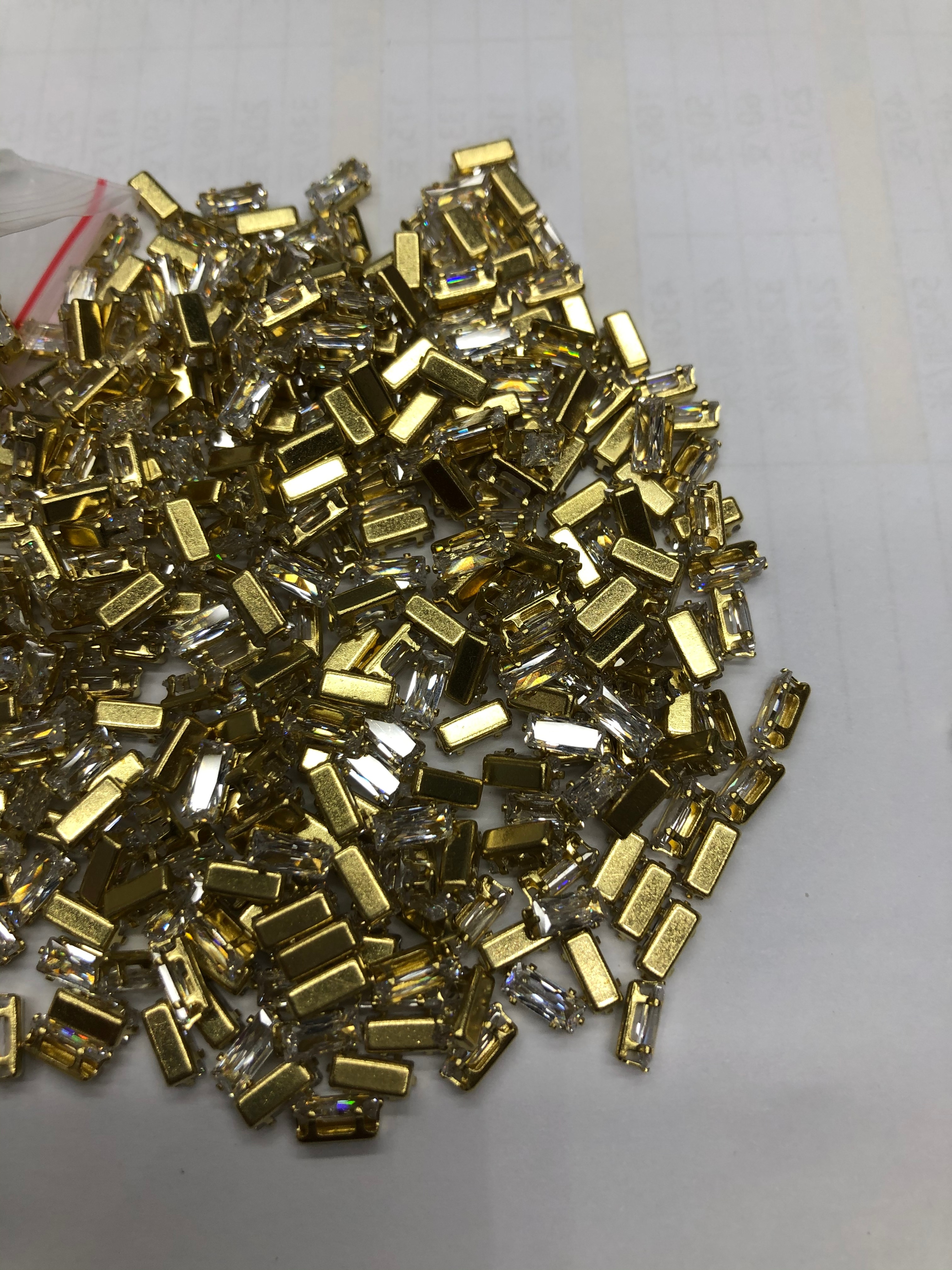 3*7 Rectangular + Real Zirconium Network Red Explosion Manufacturers Direct Sales Diy Specification drawing