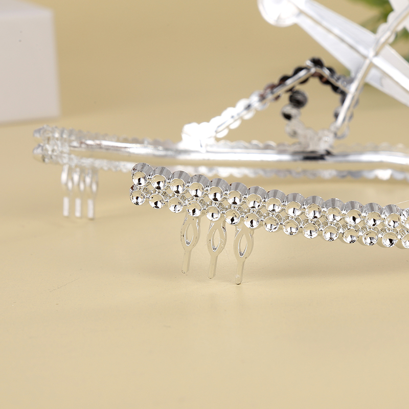 Heart-shaped set, regular crown, Korean-style crown wreath, medium-sized crown hat, little girl crown details Picture