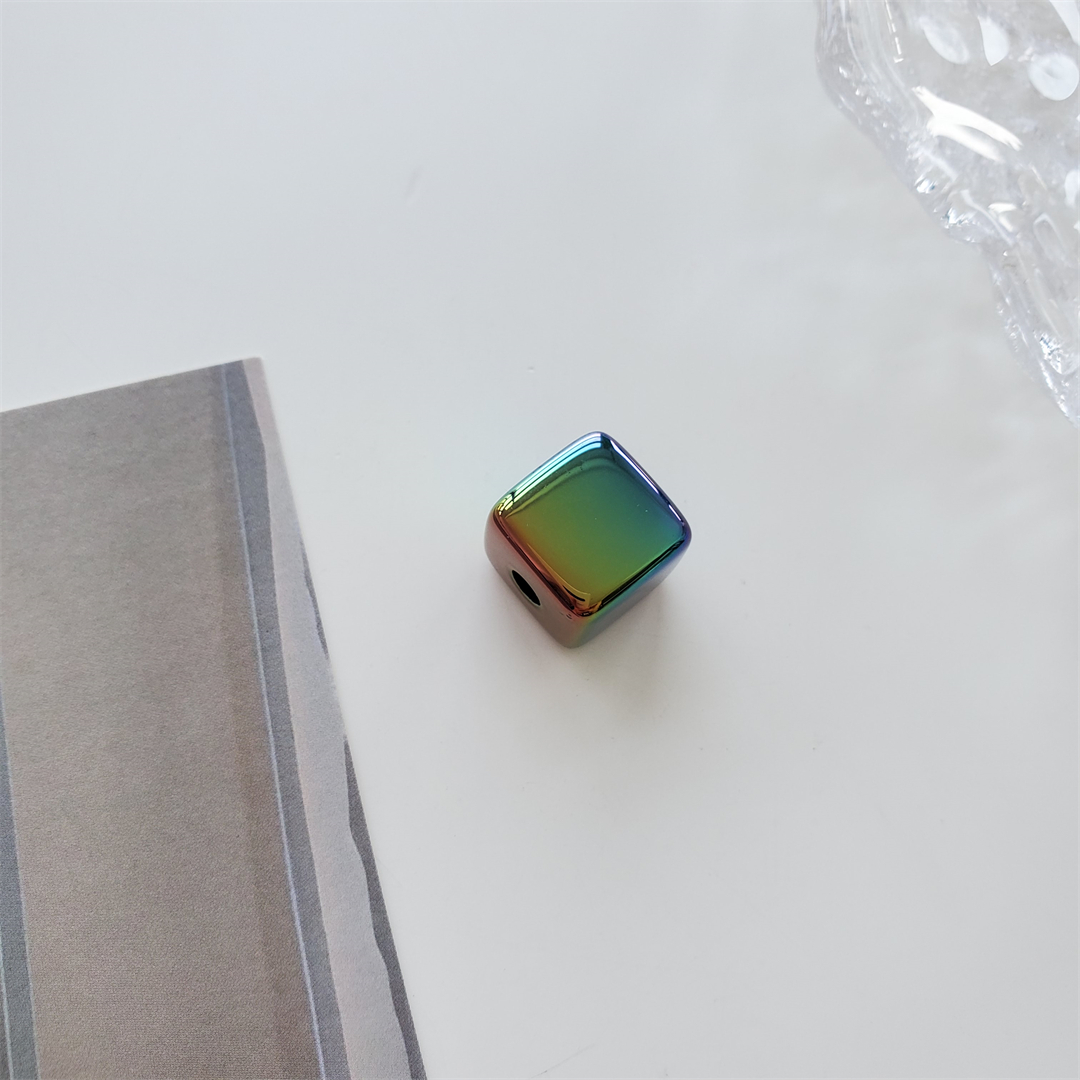 陈明七彩贝壳方块亚克力珠子串珠批发散珠头绳配件diy手机链材料详情7