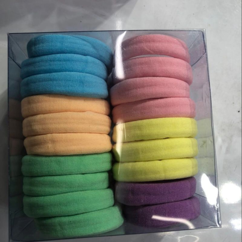 Widened rubber band, spring color rubber band, leather strap, simple and seamless black high-elasticity hair band, hair band, rubber band headwear, towel ring, adult Demei 30