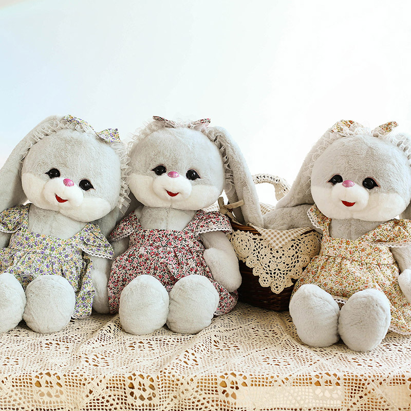2022 New Pastoral Rabbit Plush Toy Cute Male And Female Bedroom Birthday Gift Plush Toy 40M