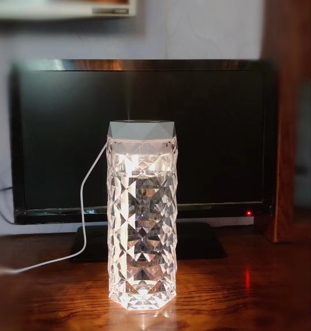 Rose lamp humidifier, diamond crystal rose ambient lamp humidifier pic 2