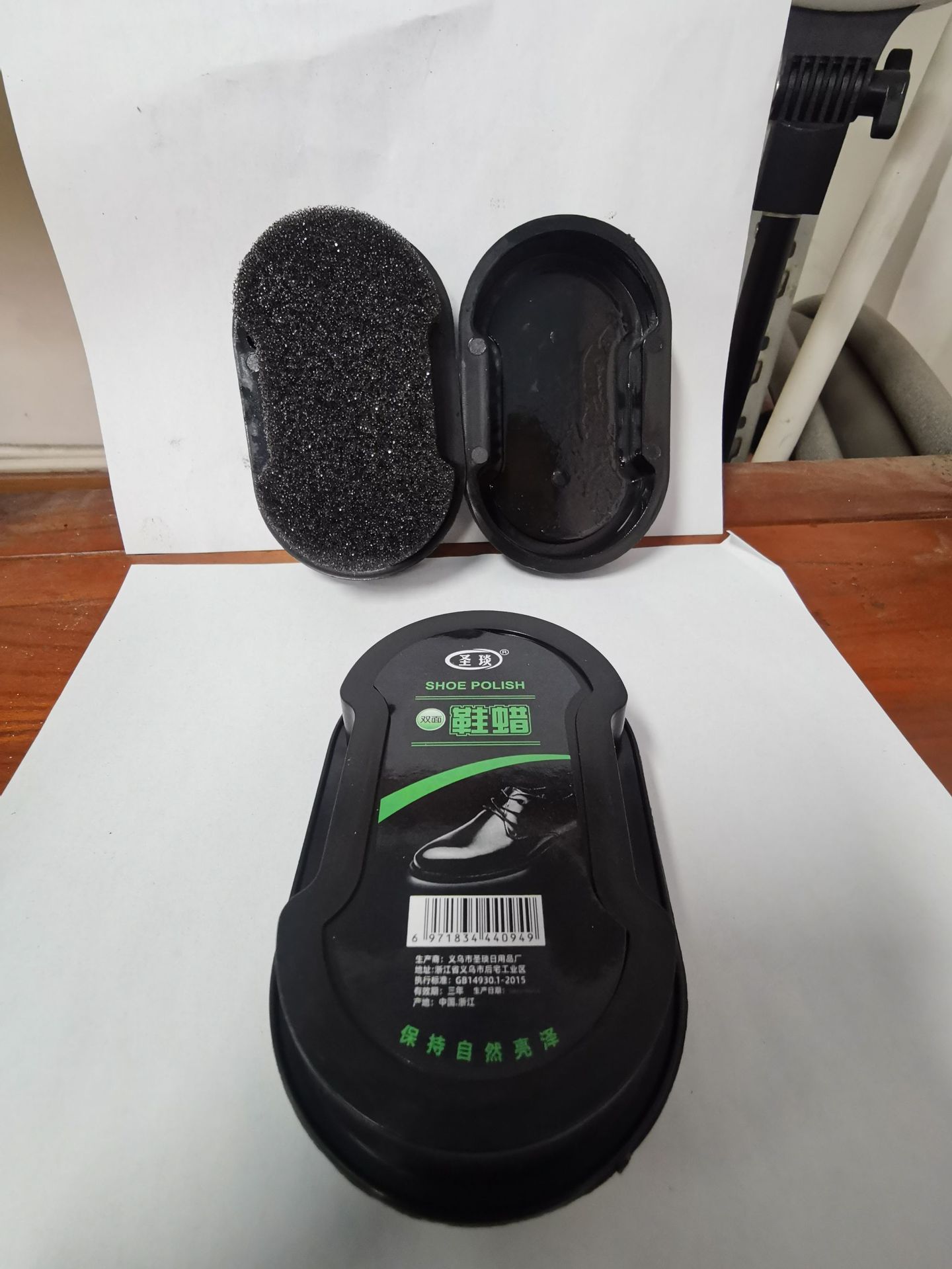 Double sided sponge shoe polish colorless shoe wax shoe polish brush