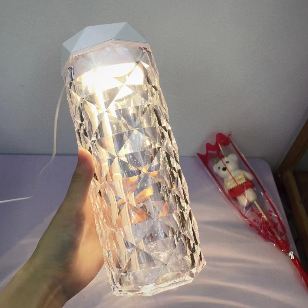 Rose lamp humidifier, diamond crystal rose ambient lamp humidifier pic 1