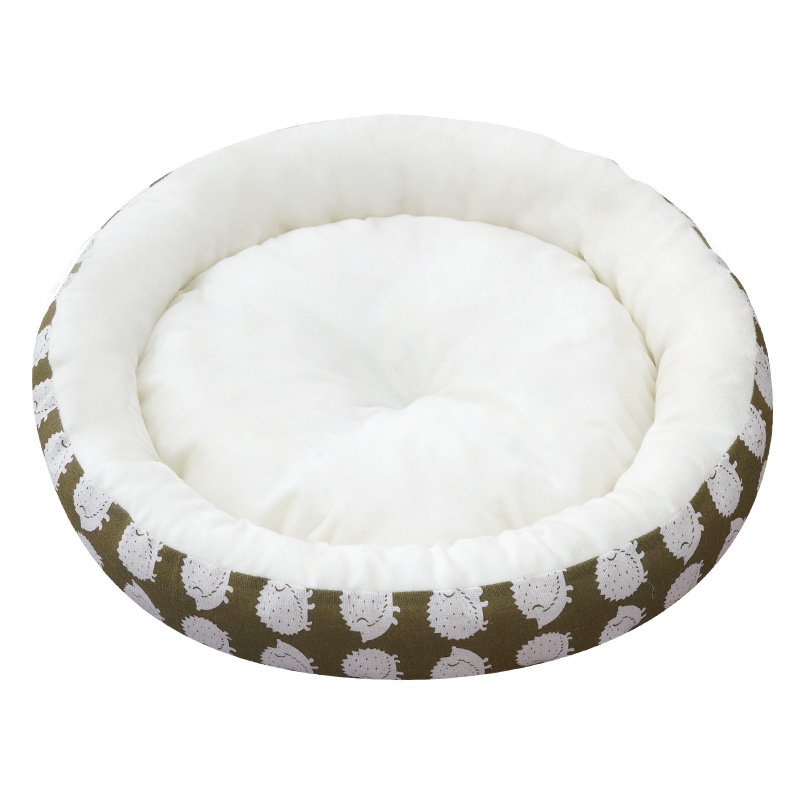 New pet supplies: Cotton and linen round nests, suitable for all seasons. Warm, cute and simple pet houses for dogs and cats Item Picture