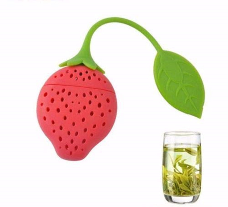 趣味草莓茶叶过滤器 家居礼品 草莓硅胶泡茶器 创意泡茶模具 懒人茶叶茶渣滤茶器详情4