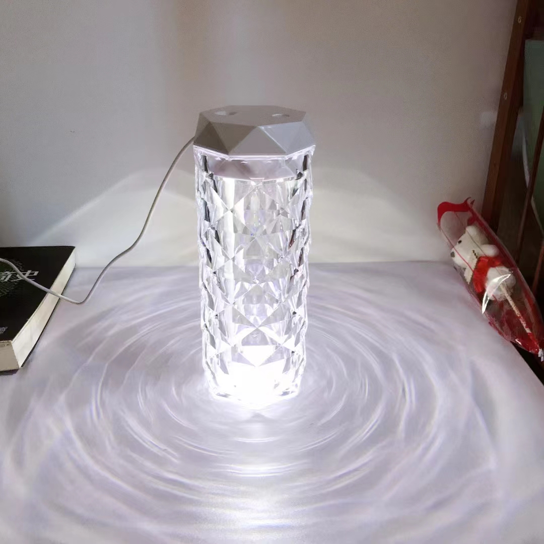 Rose lamp humidifier, diamond crystal rose ambient lamp humidifier pic 3