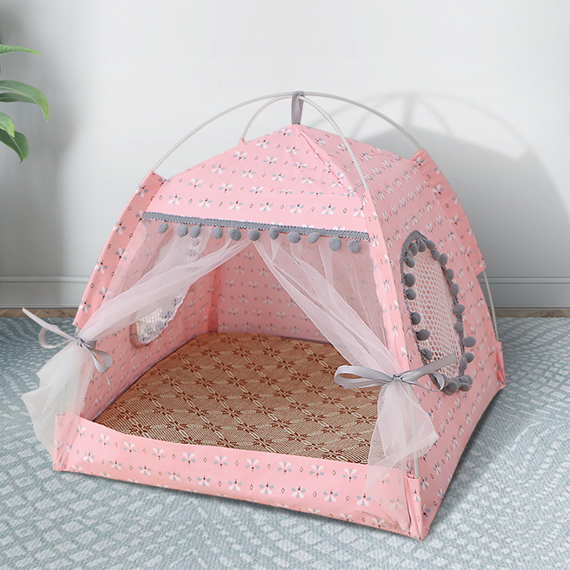New type of pet supplies tent dog and cat bed, suitable for all seasons, cute, simple and comfortable. Pet cat and dog house Specification image