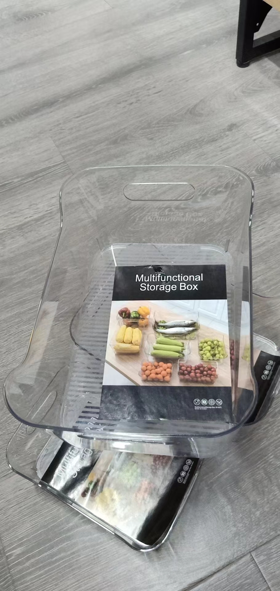 U-Shaped Refrigerator Storage Box Food Grade Crisper Kitchen Vegetable Organizer details Picture
