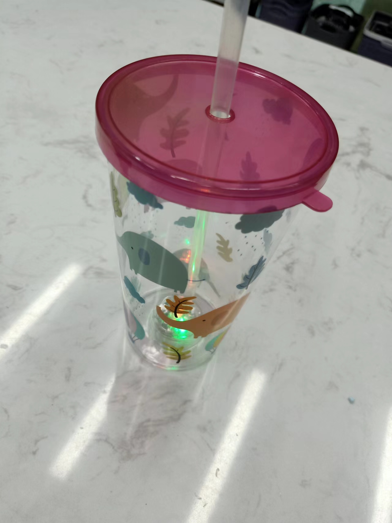450ML children's innovative sippy cup with bright light