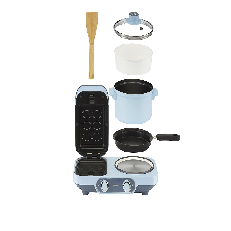 Dongling - Breakfast Machine Dl-3452 Sandwich Machine Household Multi-Function Electric Pancake Pan One Person Food Double Side Press Toaster Toaster Spit Driver Item Picture