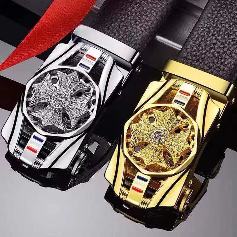 Season To Run Belt Men's Automatic Buckle Middle-Aged Transfer Belt Korean Version Of The Fashion New Denim Belt Application Scenario