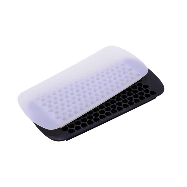 创意150孔硅胶心形冰格 150格爱心形硅胶制冰器 食品级硅胶diy自制冰块模具详情7