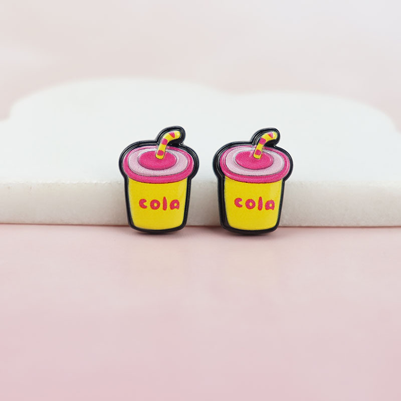 (Pack 500) Hot Selling Cute Coffee Cup Accessories Diy Resin Accessories Trinkets Pencil Case Patch Mobile Phone Case Decoration Materials Specification drawing