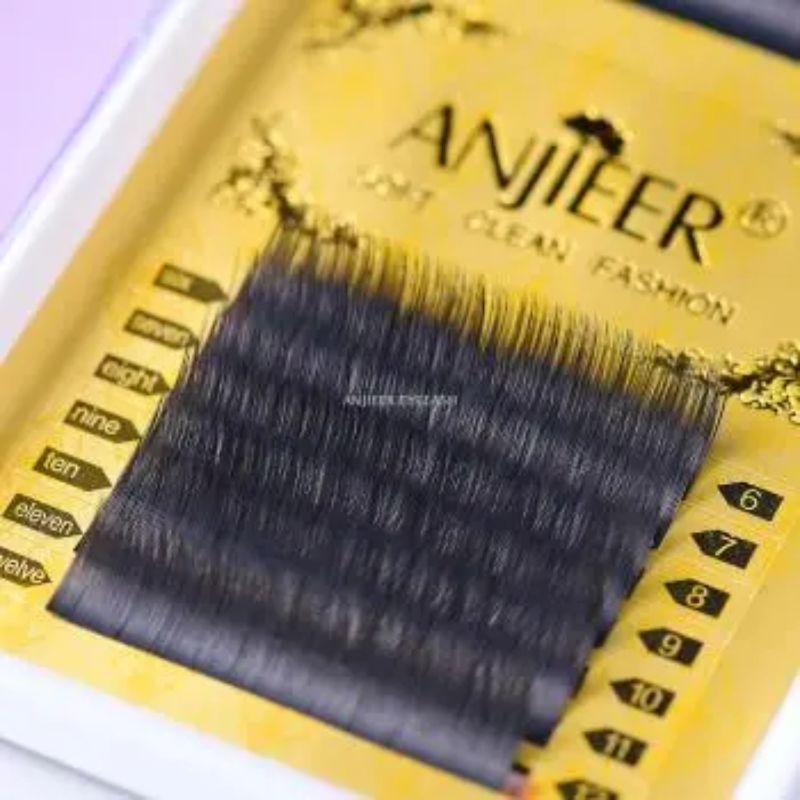 Anjieer Grafted Eyelashes Mink Single Tuft Hair Flower Naturally Soft Planting False Eyelashes Specification drawing