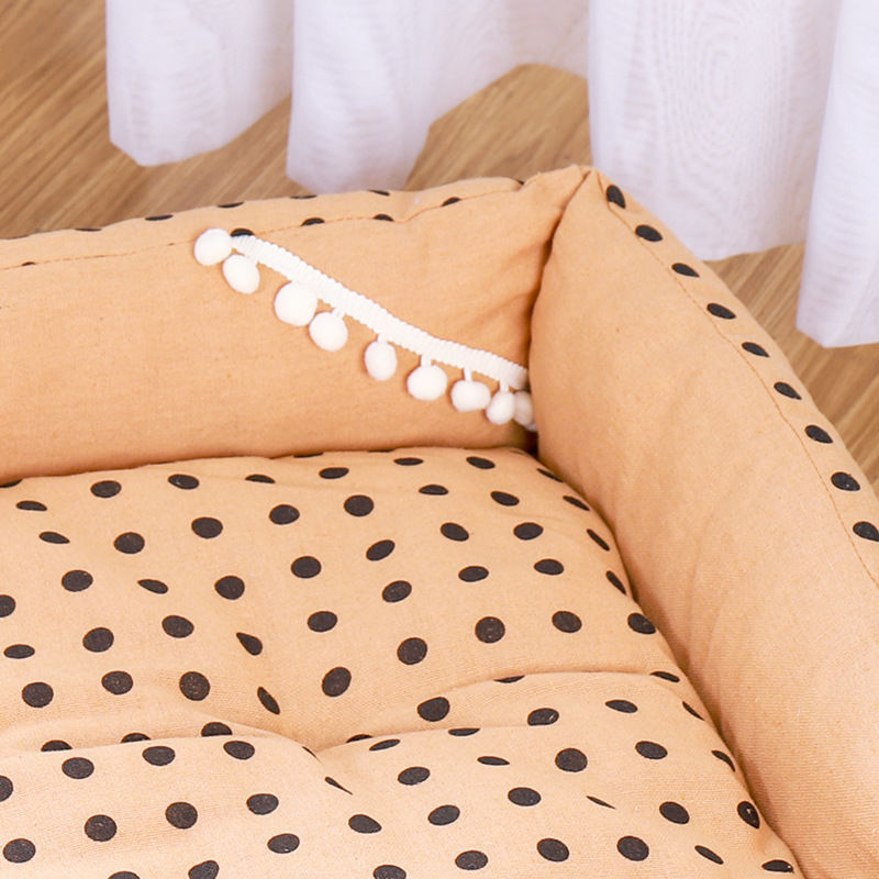 New dog and cat small bed, hairball style square bed, suitable for all seasons, fashionable and simple, elegant pet products Specification image