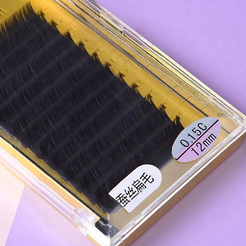 Anjieer Implant Eyelash Grafting False Eyelash Silk Flat Hair Mink Hair Air Single Root Natural Soft 12Mm details Picture
