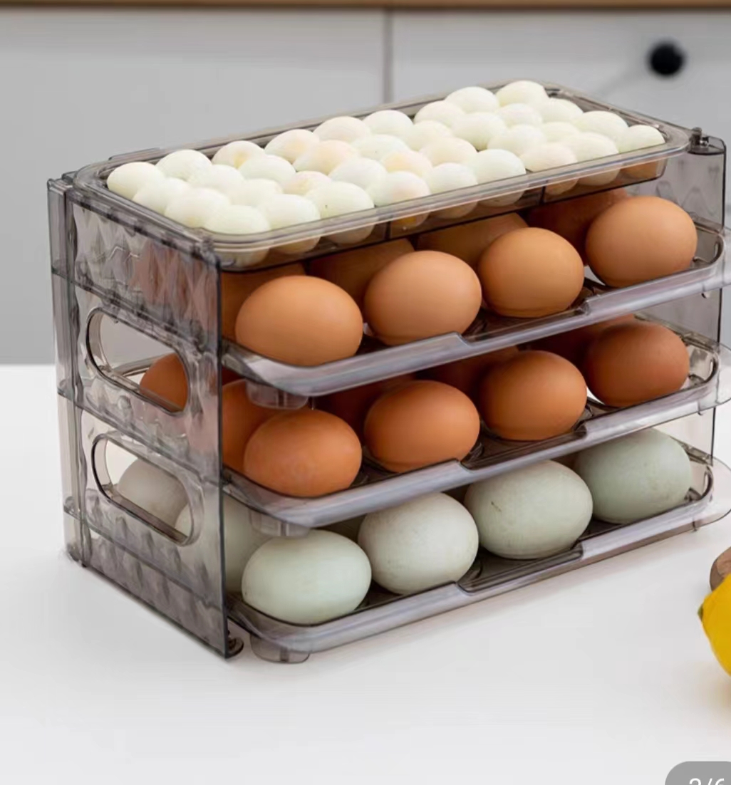 Collapsible multilayer plastic egg crisper kitchen jewel thumbnail