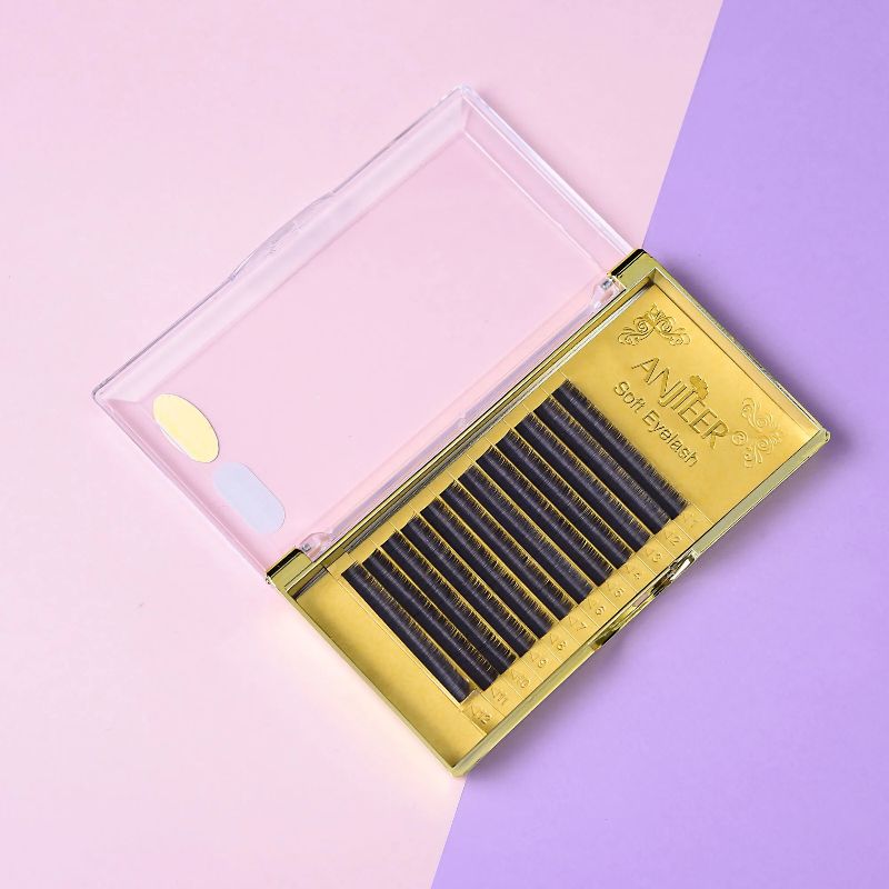 Anjieer Implant Eyelash Grafting False Eyelash Silk Flat Hair Mink Hair Air Single Root Natural Soft 12Mm Item Picture