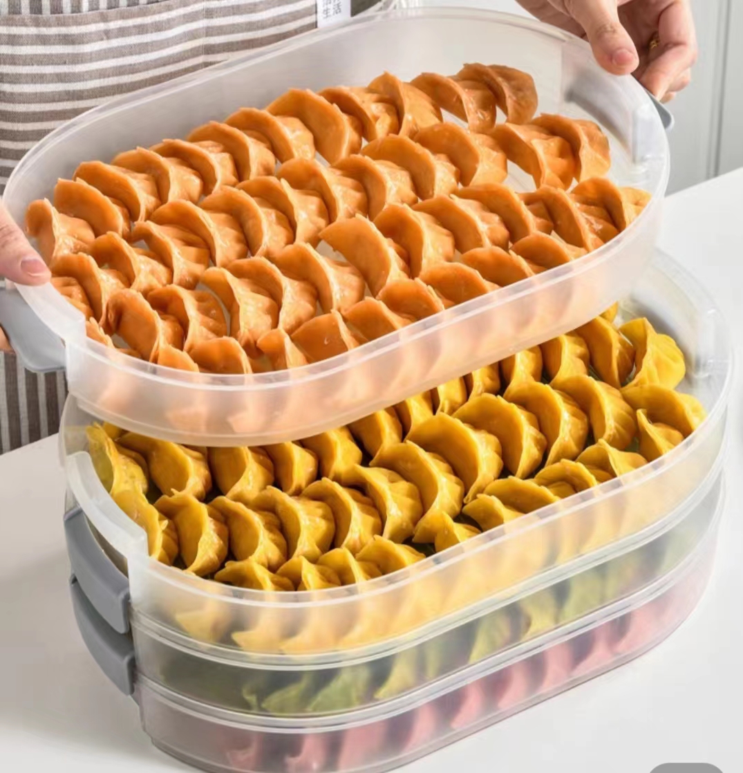 Refrigerator Crisper Storage Box Food Grade Dumplings Frozen Special Egg Storage Box Kitchen Vegetable Organizer