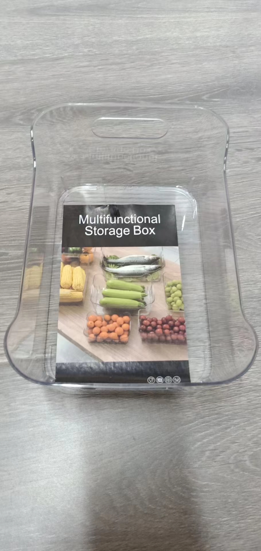 U-Shaped Refrigerator Storage Box Food Grade Crisper Kitchen Vegetable Organizer Specification drawing