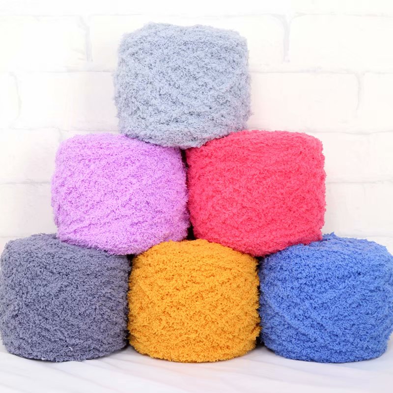 Coral wool yarn towel thread diy wrap material Wrap scarf thread Shag thread is super soft thumbnail