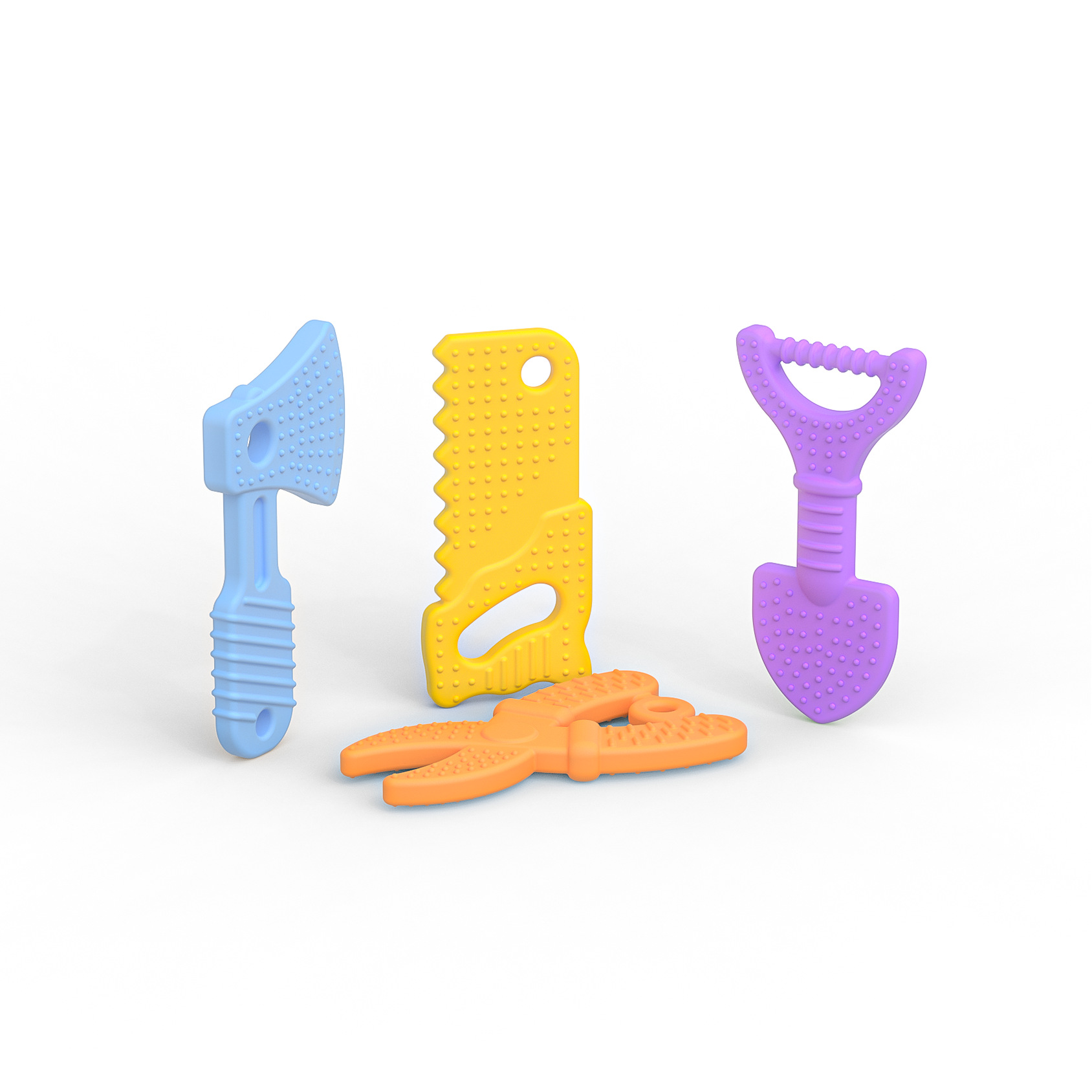 新款锤子工具婴儿安抚咬胶牙刷玩具 babycare磨牙棒胶宝宝牙胶详情7
