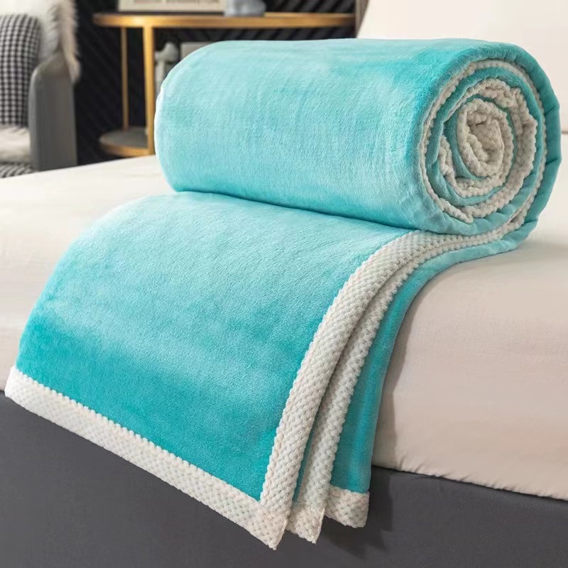 Double Thickened Milk Fleece Blanket Flannel Blanket Winter Sheet Blanket Nap Blanket