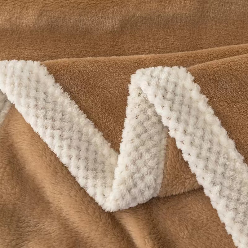 Internet Celebrity Double-Sided Thickened Milk Fleece Blanket Flannel Blanket Quilt Winter Bed Sheet