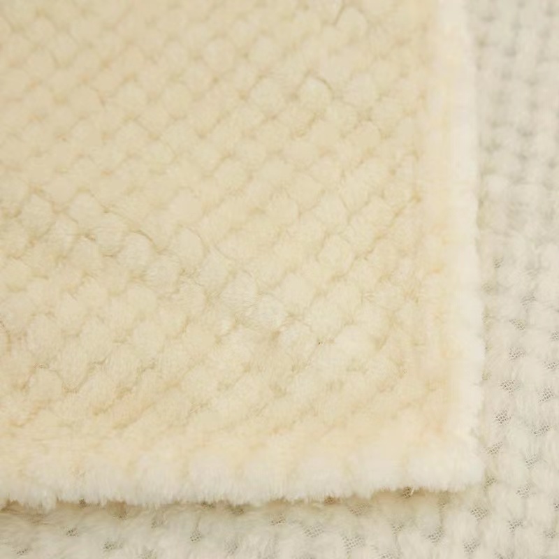 Thickened Solid Color Pineapple Plaid Flannel Blanket Sofa Cover Blanket Air Conditioning Blanket Nap Blanket details Picture