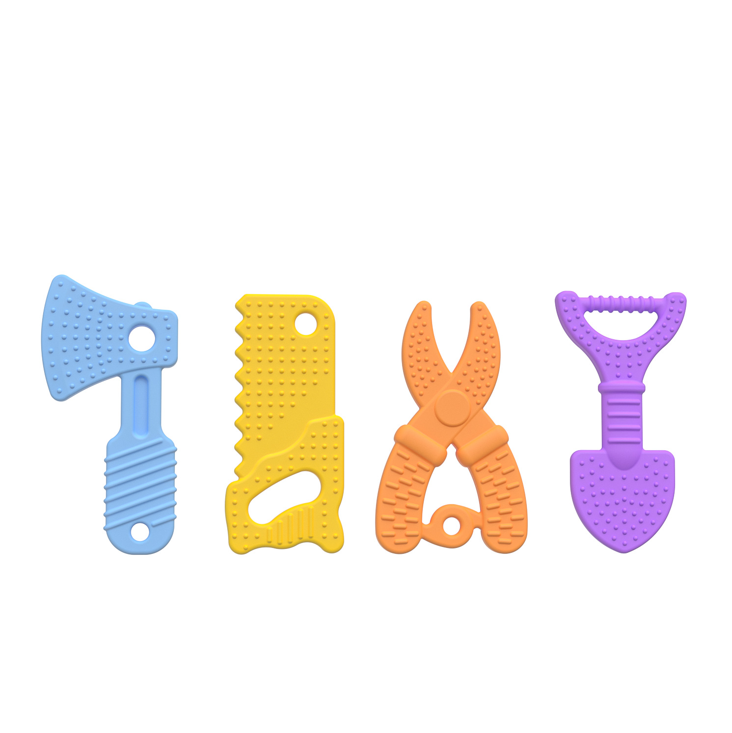 新款锤子工具婴儿安抚咬胶牙刷玩具 babycare磨牙棒胶宝宝牙胶详情1