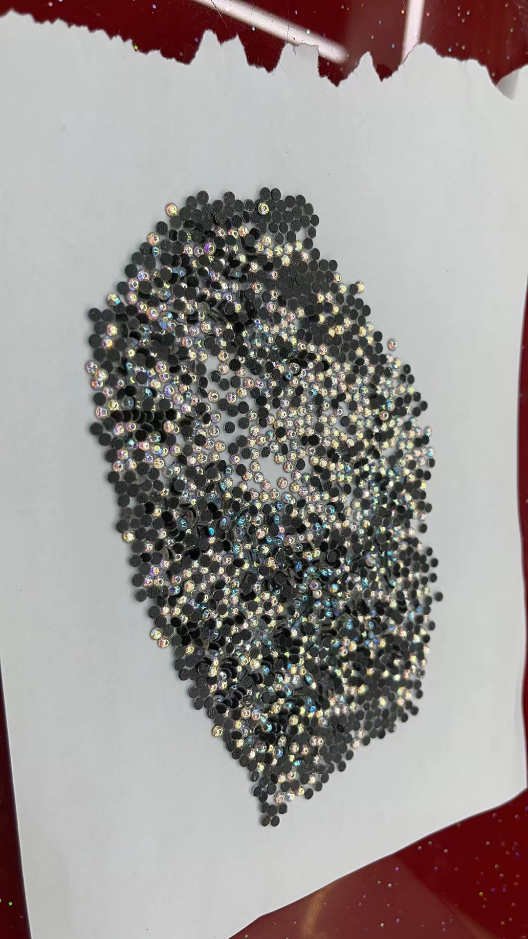 水晶玻璃平底水钻服装辅料热熔胶底 白色烫钻diy饰品配件