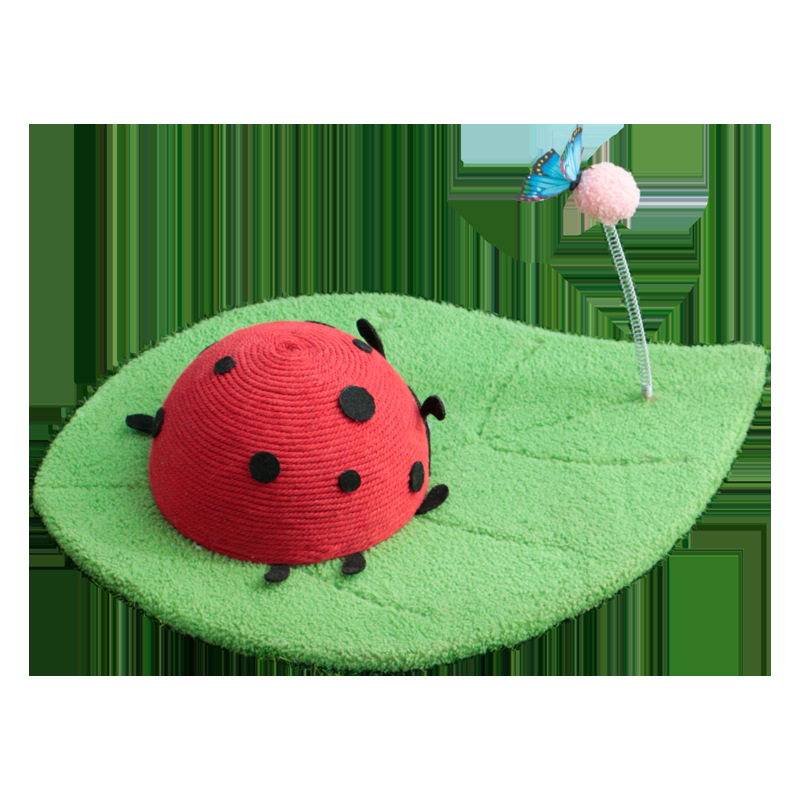 New pet supplies: Ladybug cat scratch board, cat toy, hemp rope, wear-resistant and scratch-resistant, a fun and self-entertaining tool, cat toy Item Picture