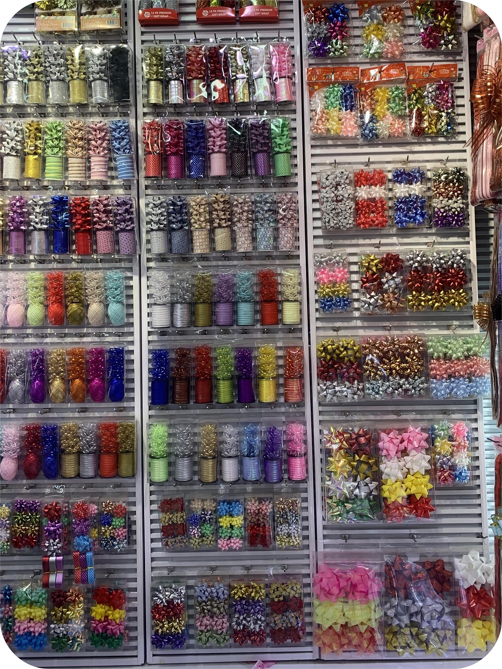 Yiwu rainbow ribbons describe pic - 1