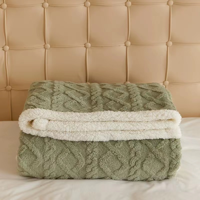Blanket Cover Comforter Cotton Fleece Double Thickened Tapered Fleece Blanket For Office Lunch Break Specification drawing