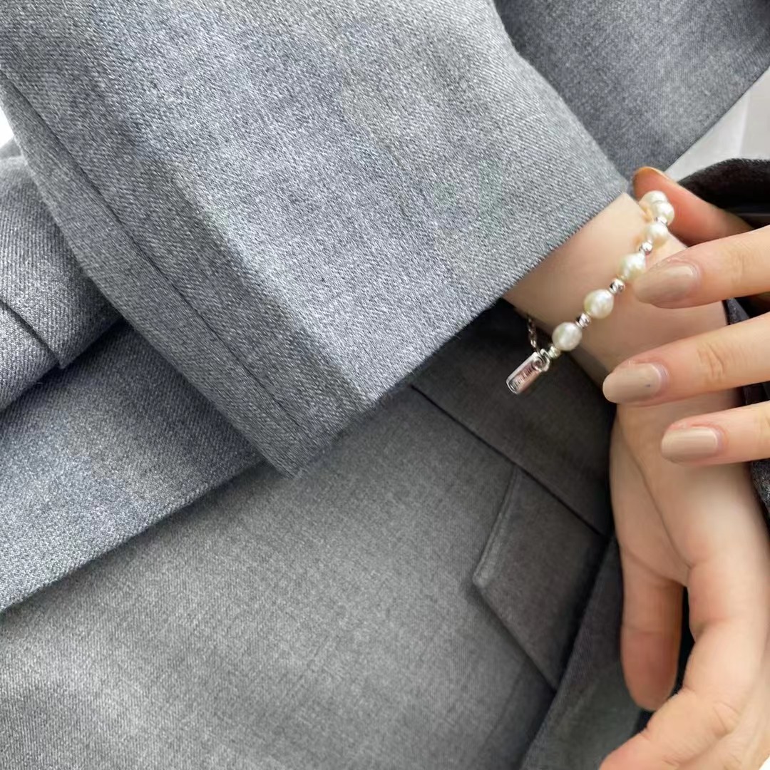 S925 Semi-Natural Freshwater Pearl Semi-Silver Sterling Silver Bracelet Silver Lace Silver Jewelry Specification drawing