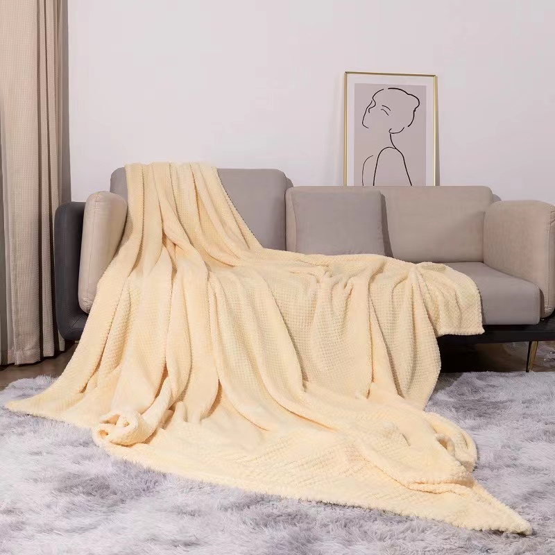 Thickened Solid Color Pineapple Plaid Flannel Blanket Sofa Cover Blanket Air Conditioning Blanket Nap Blanket Specification drawing