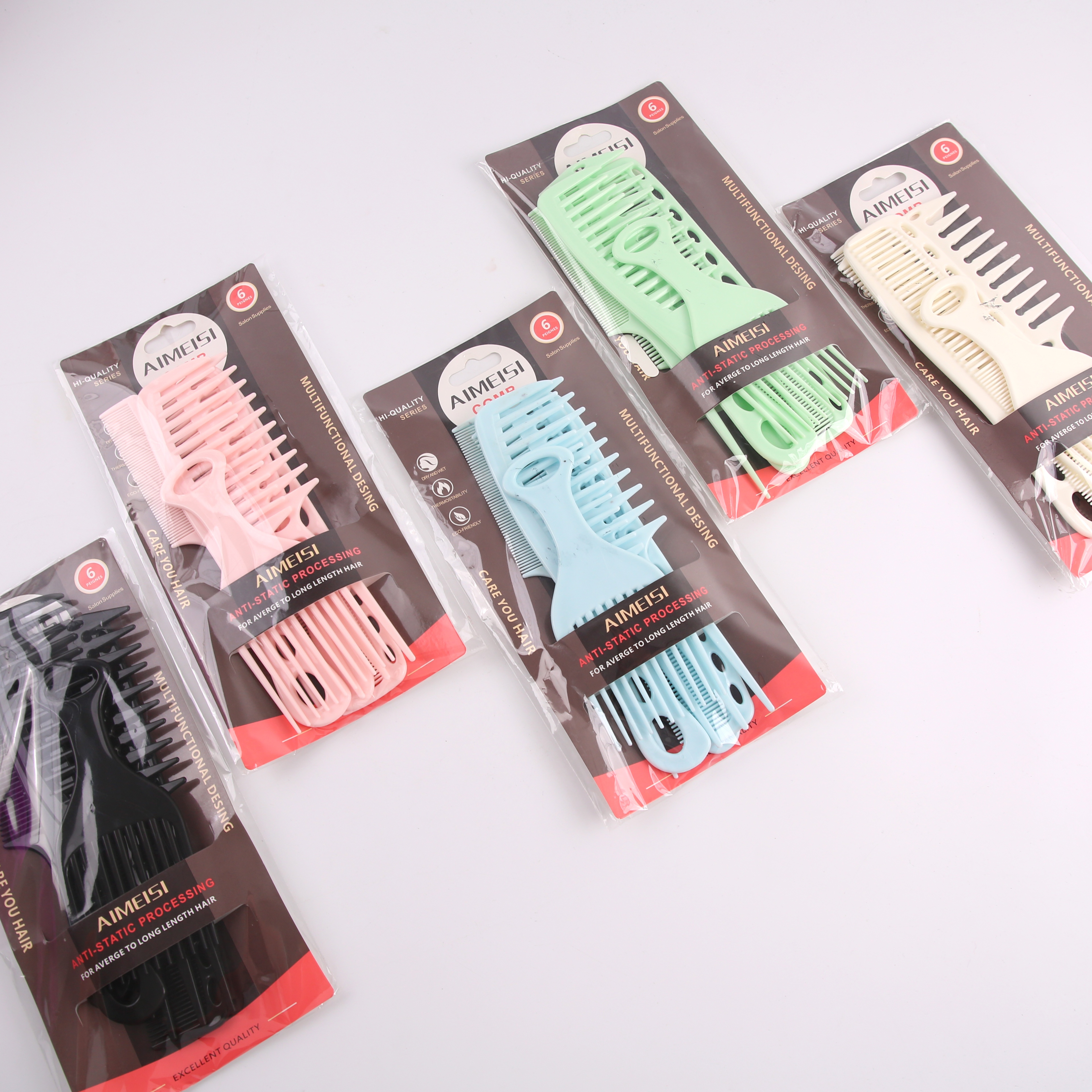 Hair Products Wheat Fragrance Plastic Comb Simple Hair Comb Household Hair Comb Supermarket Supply Batch