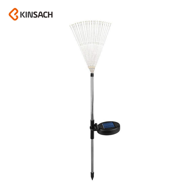 Solar-powered ground plug copper wire smoke lamp, dandelion lamp string, outdoor waterproof courtyard decoration ground plug peacock lawn lamp