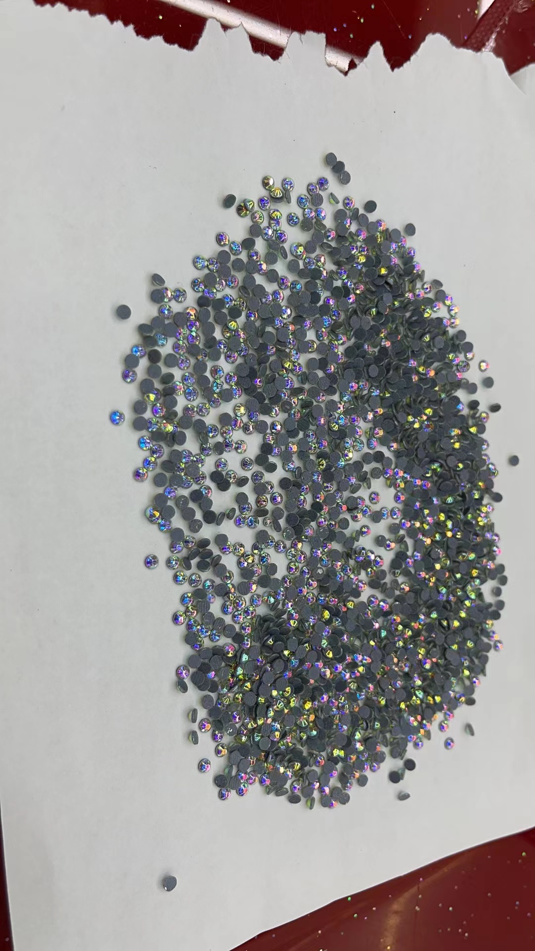 水晶玻璃平底水钻服装辅料热熔胶底 七彩烫钻diy饰品配件